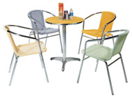 Aluminum rattan chairs